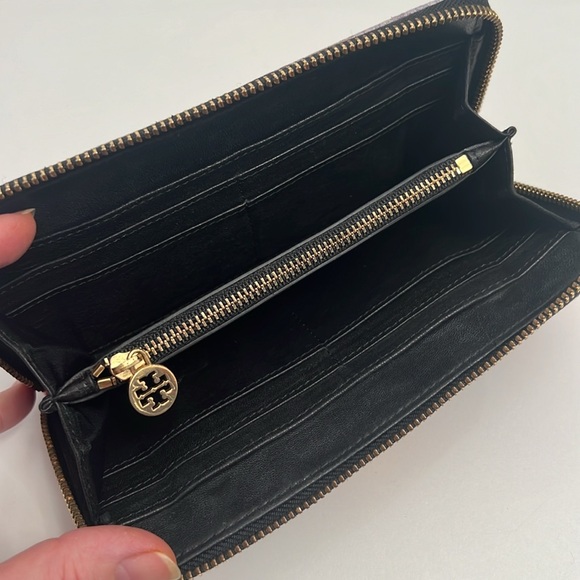 Tory Burch Python Print Leather Wallet 7.5” x 4” Pink Lilac Purple Colors - Picture 6 of 11